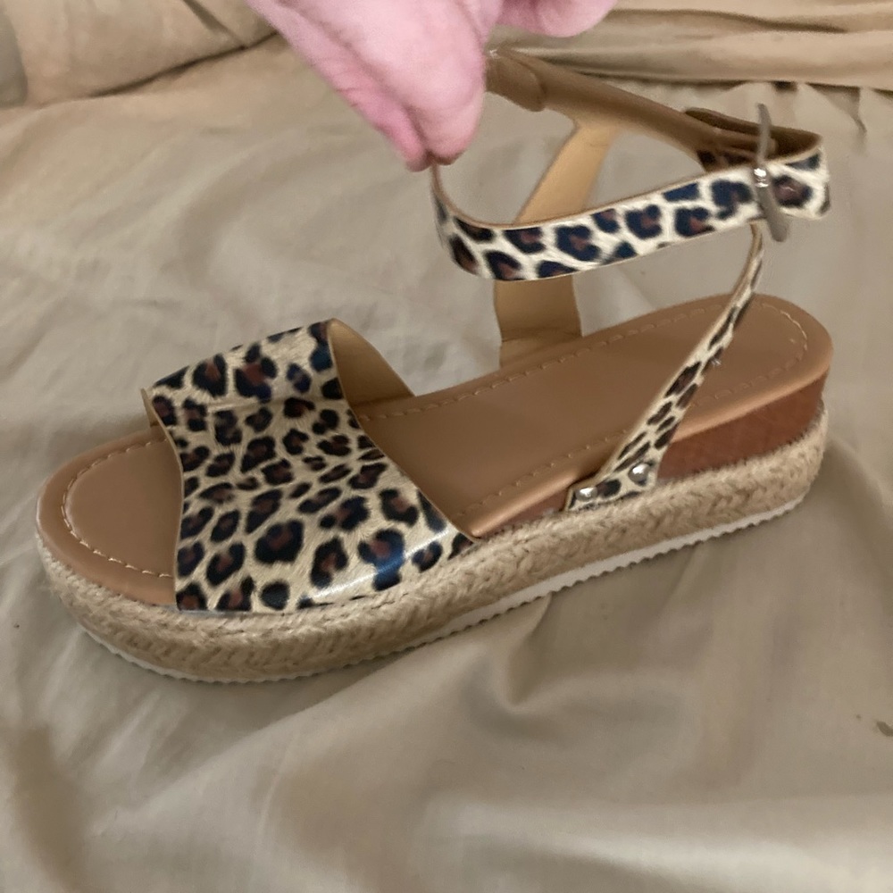 Leopard print sandals